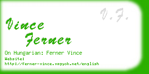 vince ferner business card